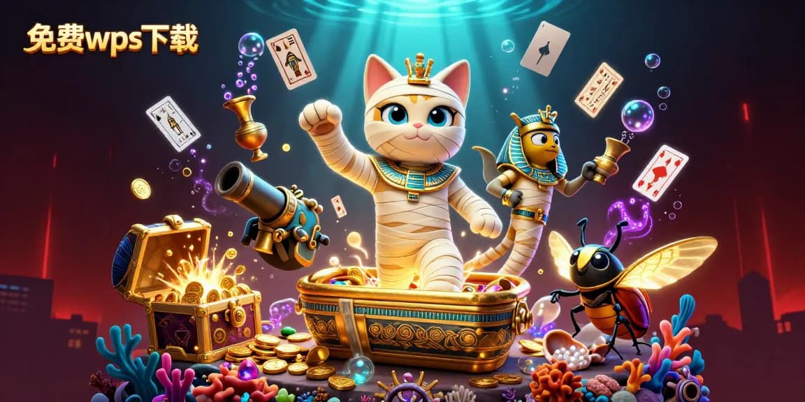 免费wps下载，探索在赌场中与神秘埃及木乃伊猫一起获取财富的奇幻体验。