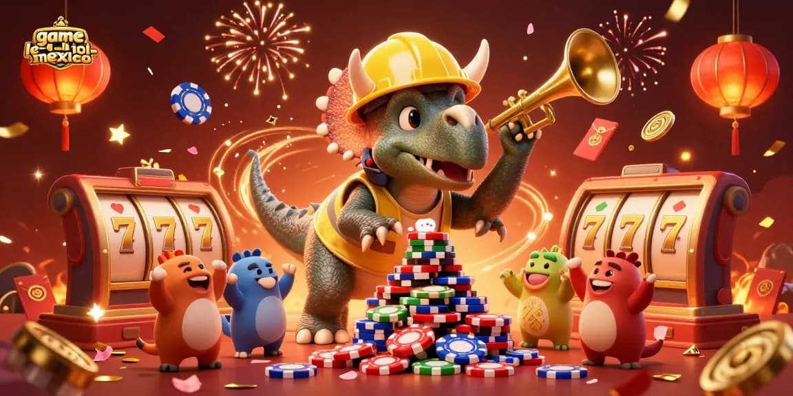 Play the game-le-hoi-mexico while enjoying a vibrant scene filled with celebration, colorful characters, and casino elements.