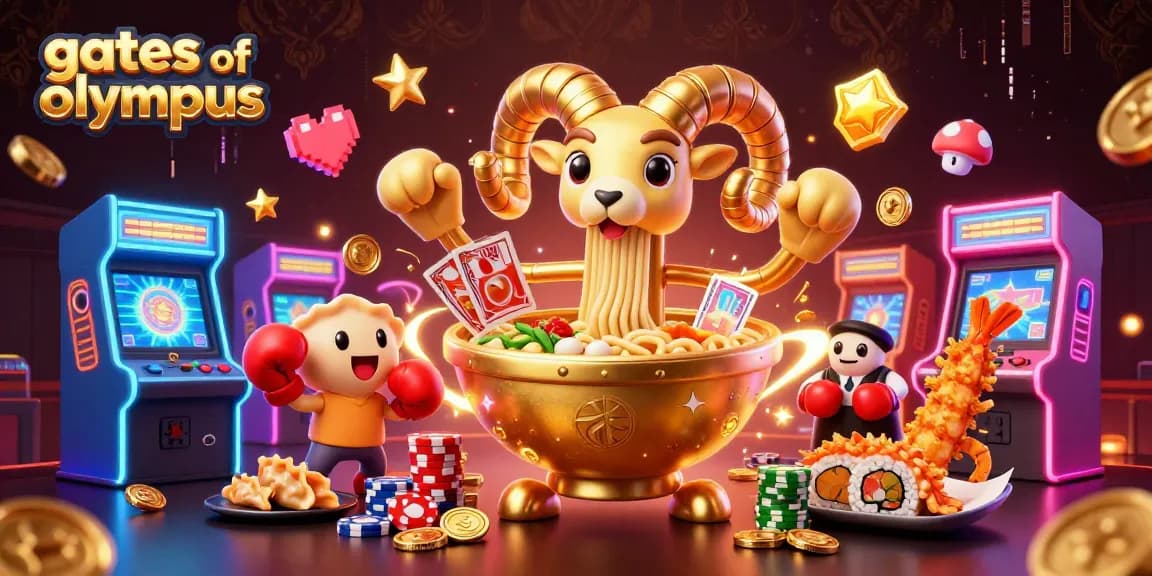 Experience the thrilling action of Gates of Olympus in a vibrant 3D casino scene with dynamic characters and game elements.