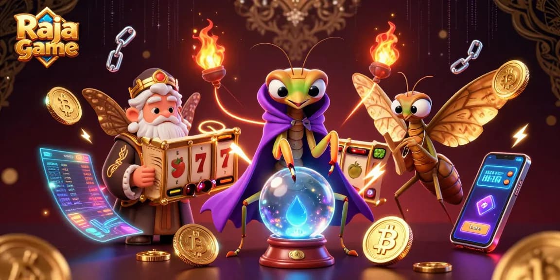 Experience thrilling gameplay with Raja game in this vibrant 3D scene featuring dynamic casino elements.