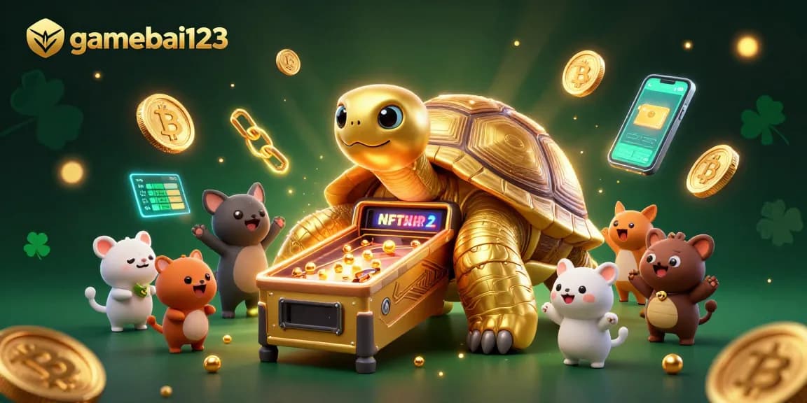 Experience dynamic gameplay with gamebai123 featuring a golden tortoise pinball machine.