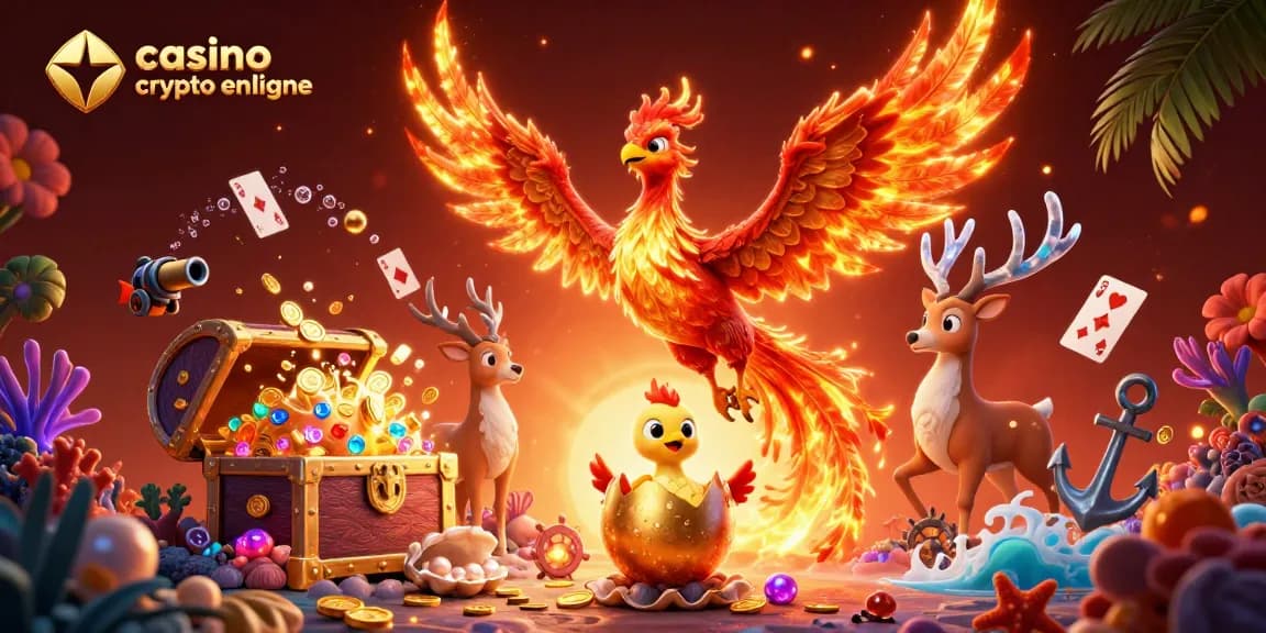 Plongez dans l'univers du casino crypto en ligne avec cette illustration colorée d'une scène dynamique.