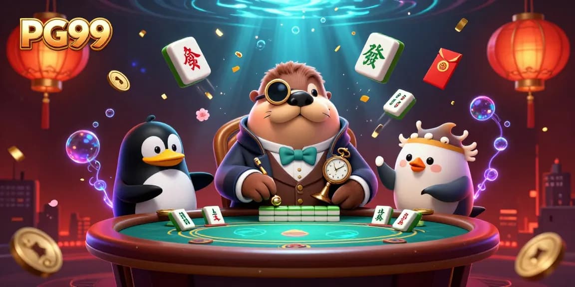 Engage in thrilling poker with PG99's 3D walrus, penguin dealer, and pufferfish player.