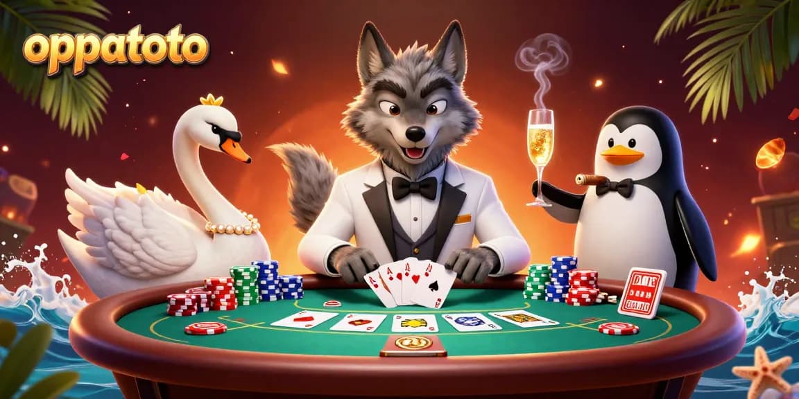 Experience exhilarating gameplay at oppatoto with vibrant characters in a dynamic casino scene.