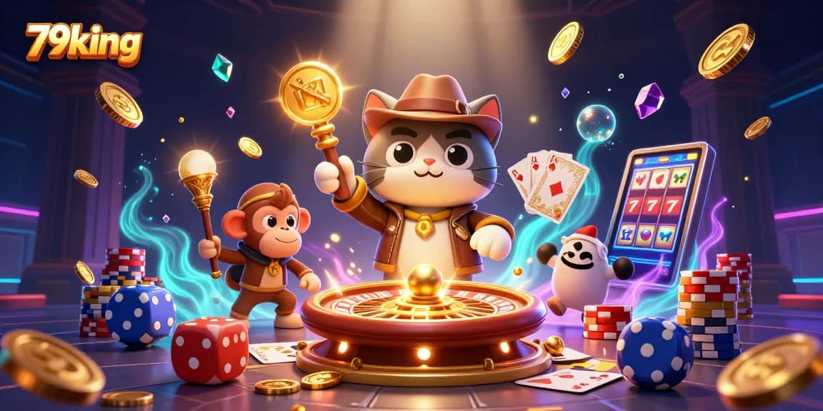 79king engaged in thrilling casino action with vibrant 3D artifacts and exciting gameplay elements.