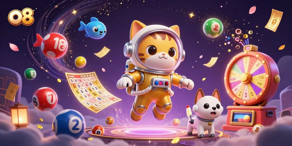 Launch into winning adventures at o8 with dynamic games and colorful elements!