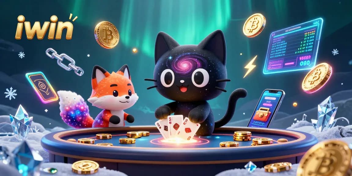 Spin to win at iwin with a cosmic casino showcase featuring animated characters and vibrant game elements.