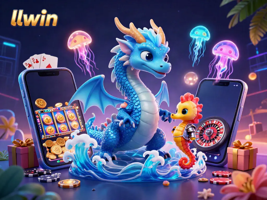 Experience the excitement of llwin with vibrant characters and engaging casino elements in a magical underwater scene.