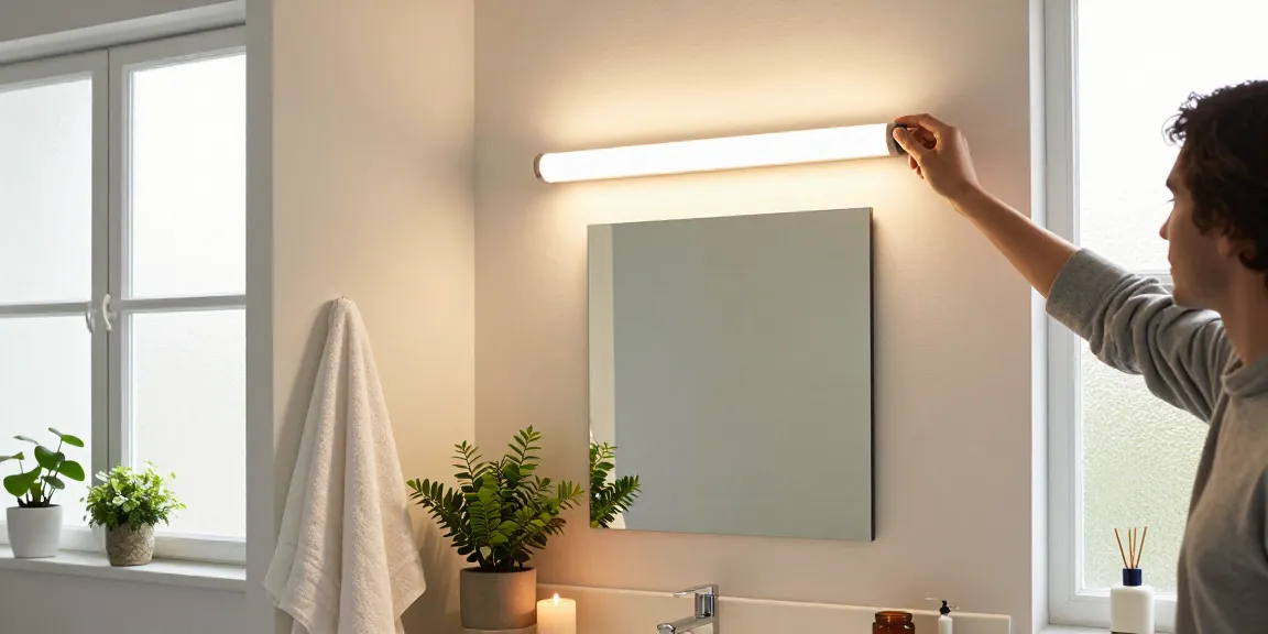Instalarea unei aplice baie LED elegante pentru un decor modern și funcțional.