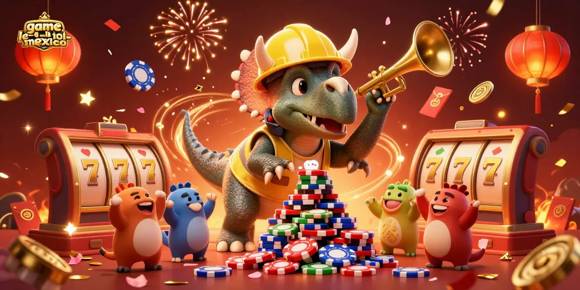 Play the game-le-hoi-mexico while enjoying a vibrant scene filled with celebration, colorful characters, and casino elements.
