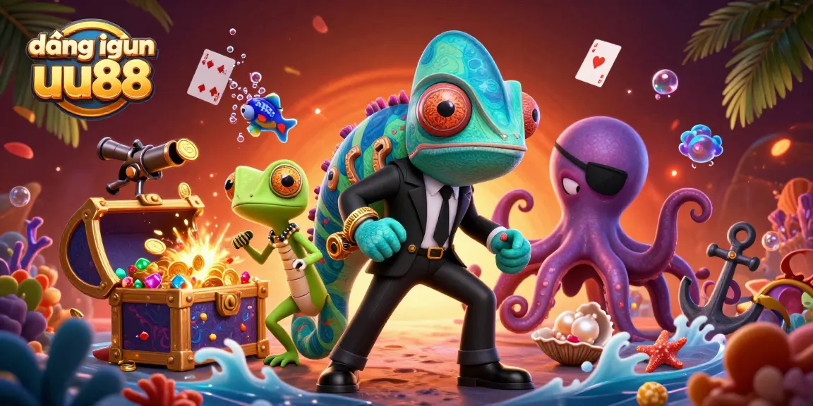 Experience the excitement of gambling with đăng nhập uu88, featuring dynamic characters in a vibrant casino scene.