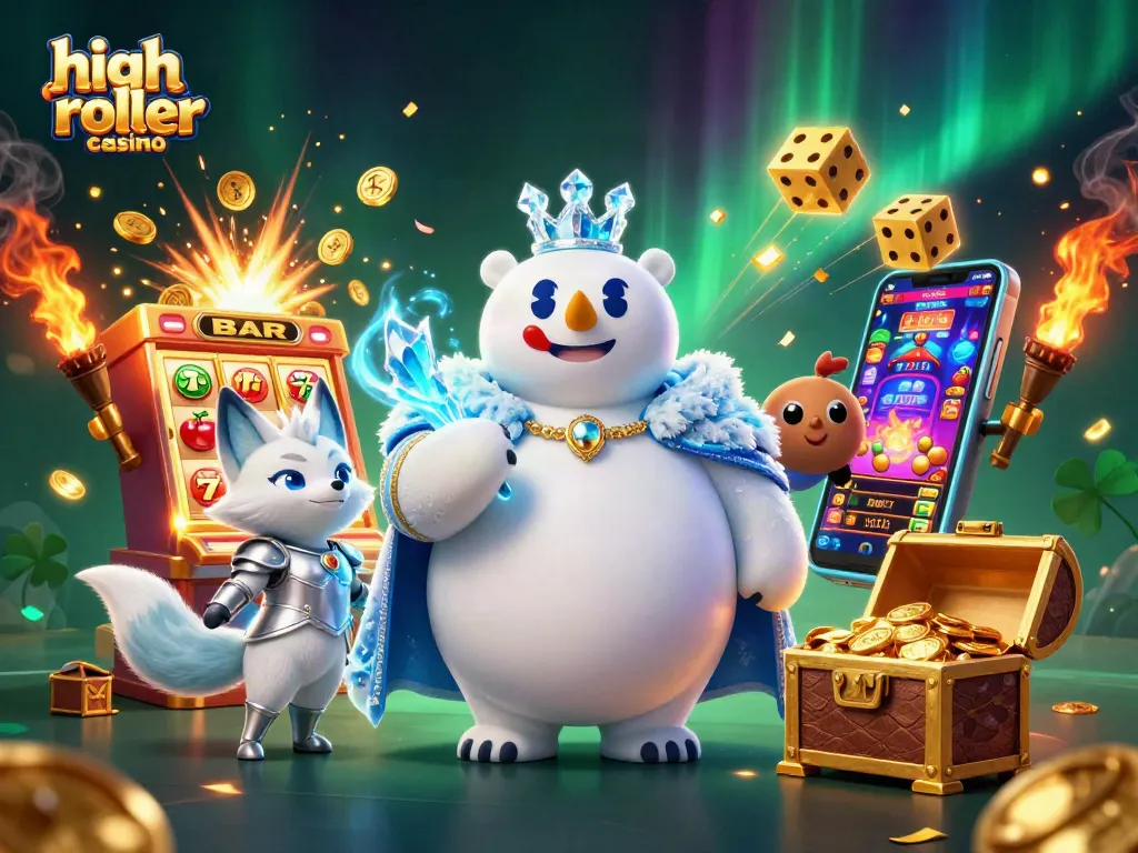 Experience thrill at a high roller casino with vibrant 3D elements and engaging characters.