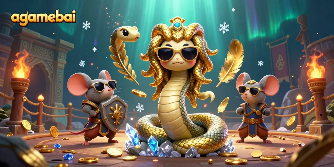 Engage with agamebai's entertaining casino scene featuring Medusa and other characters in vivid action.