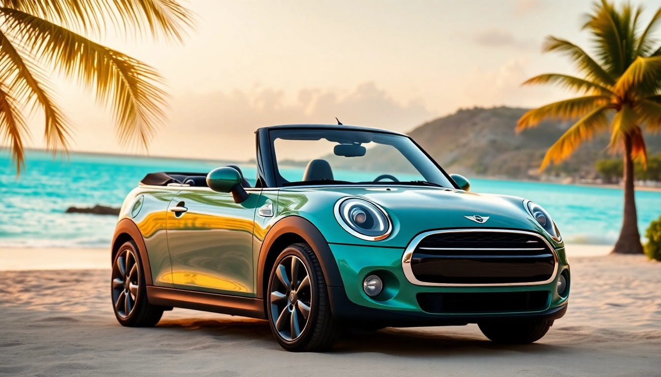 Drive a mini cooper convertible st barts along breathtaking coastal roads.