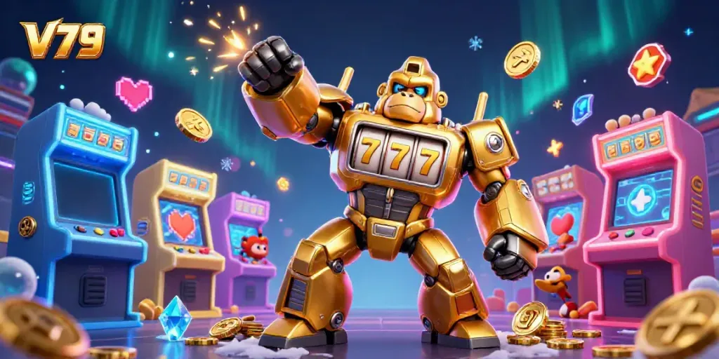 Win big with V79 in this action-packed casino world filled with vibrant characters and gaming elements.