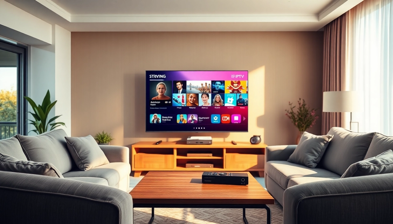 Discover inspiring IPTV content during your free trial iptv setup in a cozy living room environment.