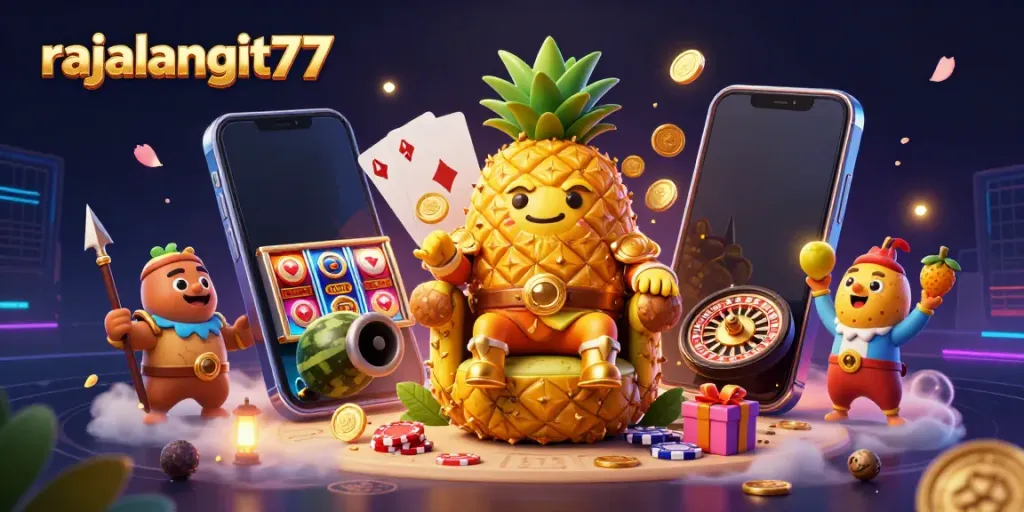 Slot online menarik di rajalangit77 dengan kombinasi karakter ceria dan permainan.