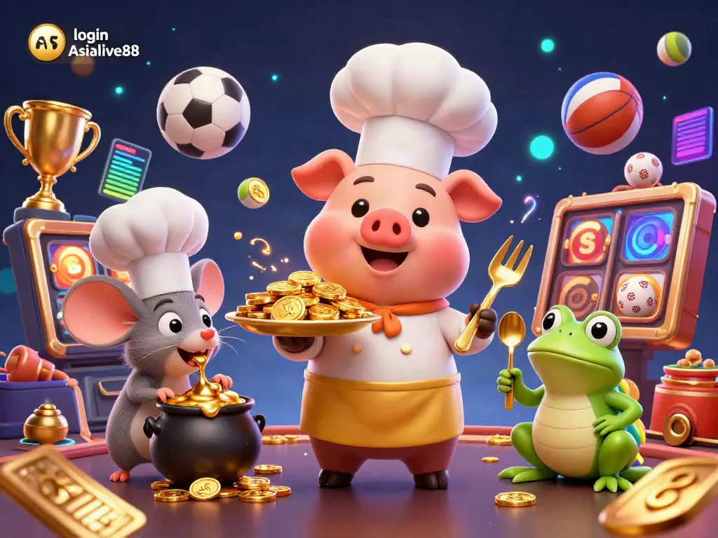 Experience top-tier gambling excitement with the vibrant scene showcasing login Asialive88.