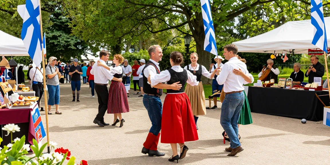 Exciting cultural festival scene celebrating Breton traditions with vibrant performances and community interaction featuringเกมสล็อต.