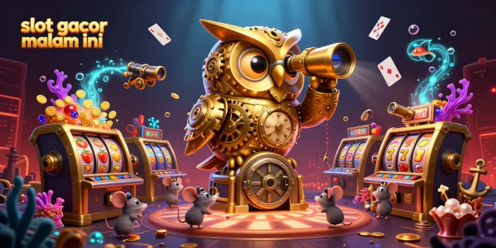 Slot gacor malam ini: Kemenangan megah di mesin slot yang berkilauan dan pemandangan kasino yang menakjubkan.