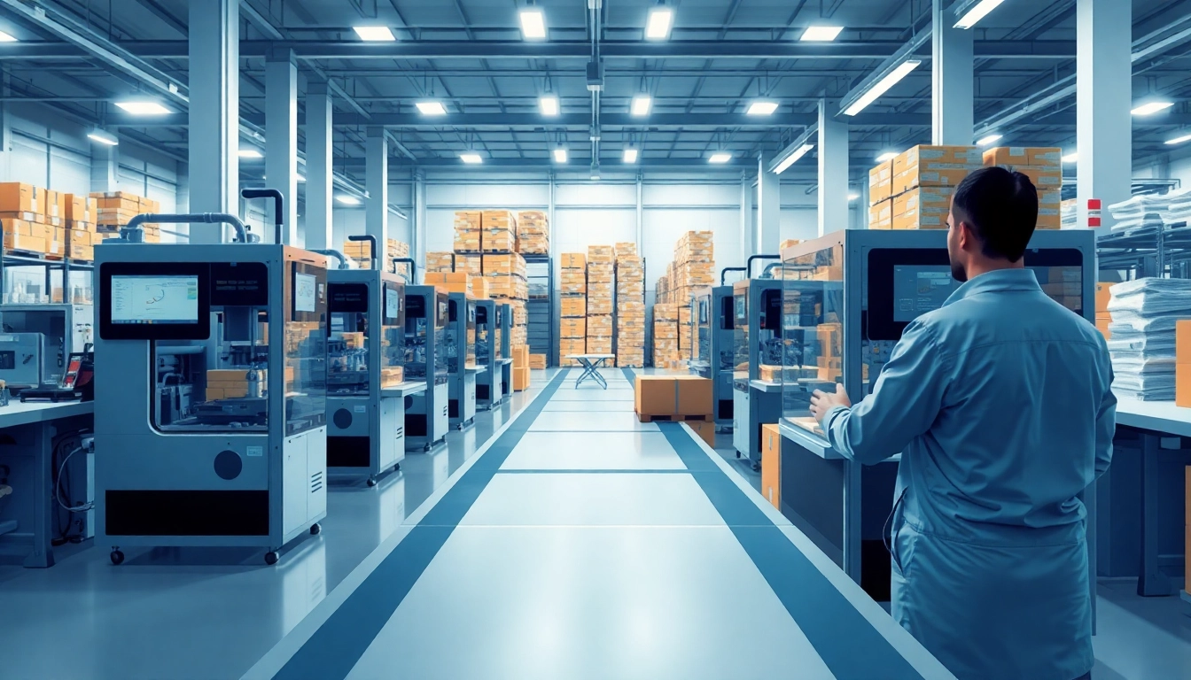 Visualizing Turnkey Packaging Solutions in a modern factory setting with automated machines.