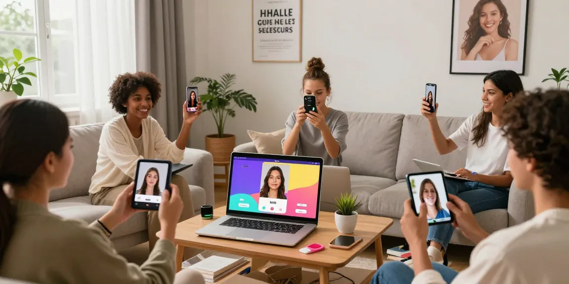 Engaged individuals taking an attractiveness test online, showcasing diverse beauty standards and self-confidence.