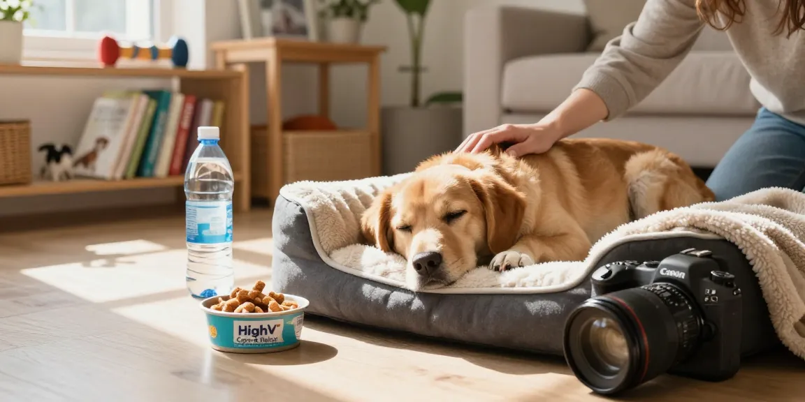 Calming Dog Treats enrich a peaceful moment between a dog and its owner.