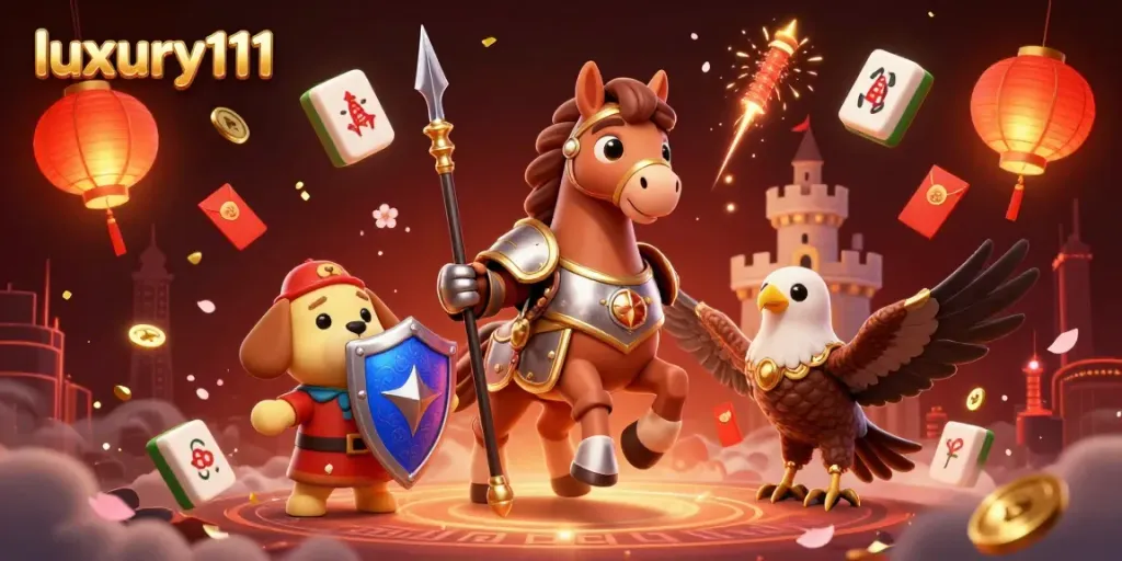 Experience thrilling gameplay at luxury111 featuring exciting slot machines and casino elements in a vibrant 3D scene.
