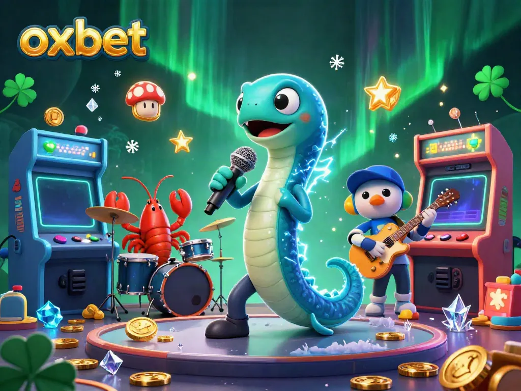 Experience an electrifying performance at oxbet's underwater casino, featuring a DJ eel, lobster drummer, and seahorse guitarist.