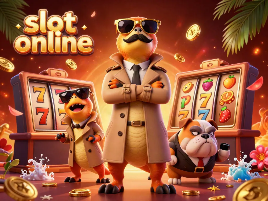 Spin the slot online reels for a chance to win big in this vibrant casino scene.