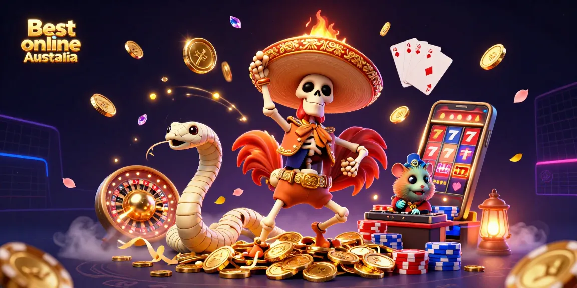 Experience the excitement of the Best online casino Australia with vibrant characters and gambling action.