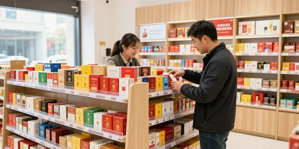Explore wholesale cigarette online deals in a modern retail setting.