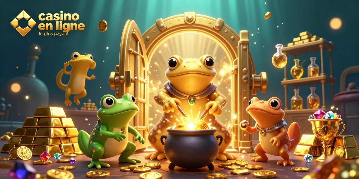 Plongez dans l'univers captivant du casino en ligne le plus payant avec cette illustration dynamique d'un alchimiste transformant le métal en or.