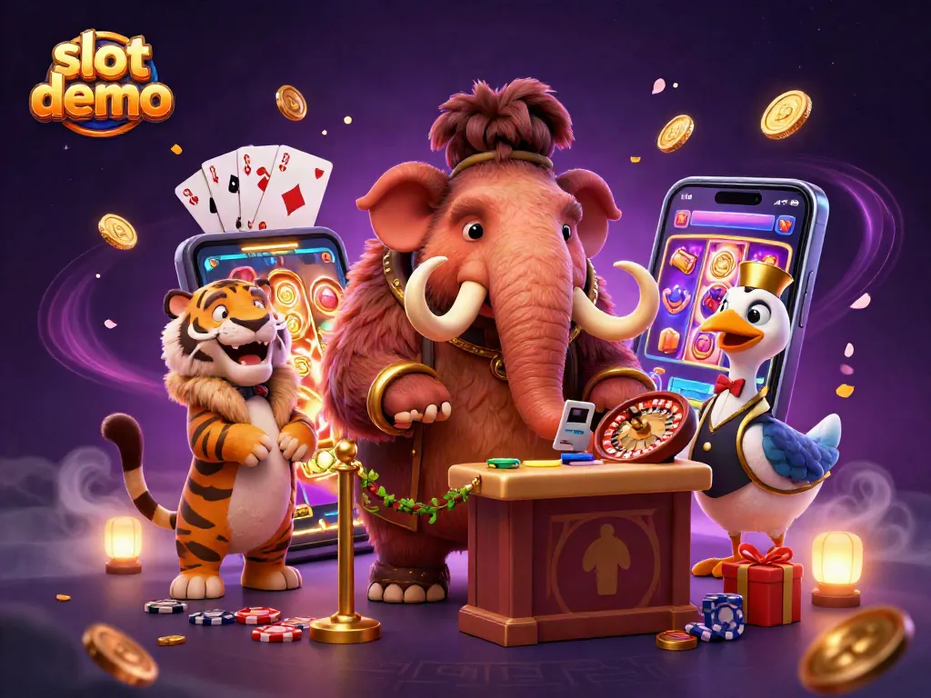 Engage with slot demo featuring vibrant gameplay elements and charismatic casino characters.